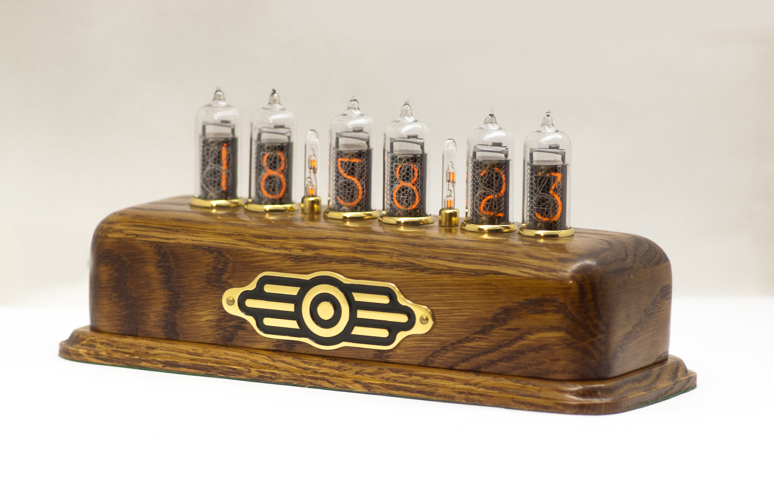 Nixie Tube Clock with IN-14 Wooden Case Vintage Tubes Retro Clock Vintage Table Clock Handmade Home Decor