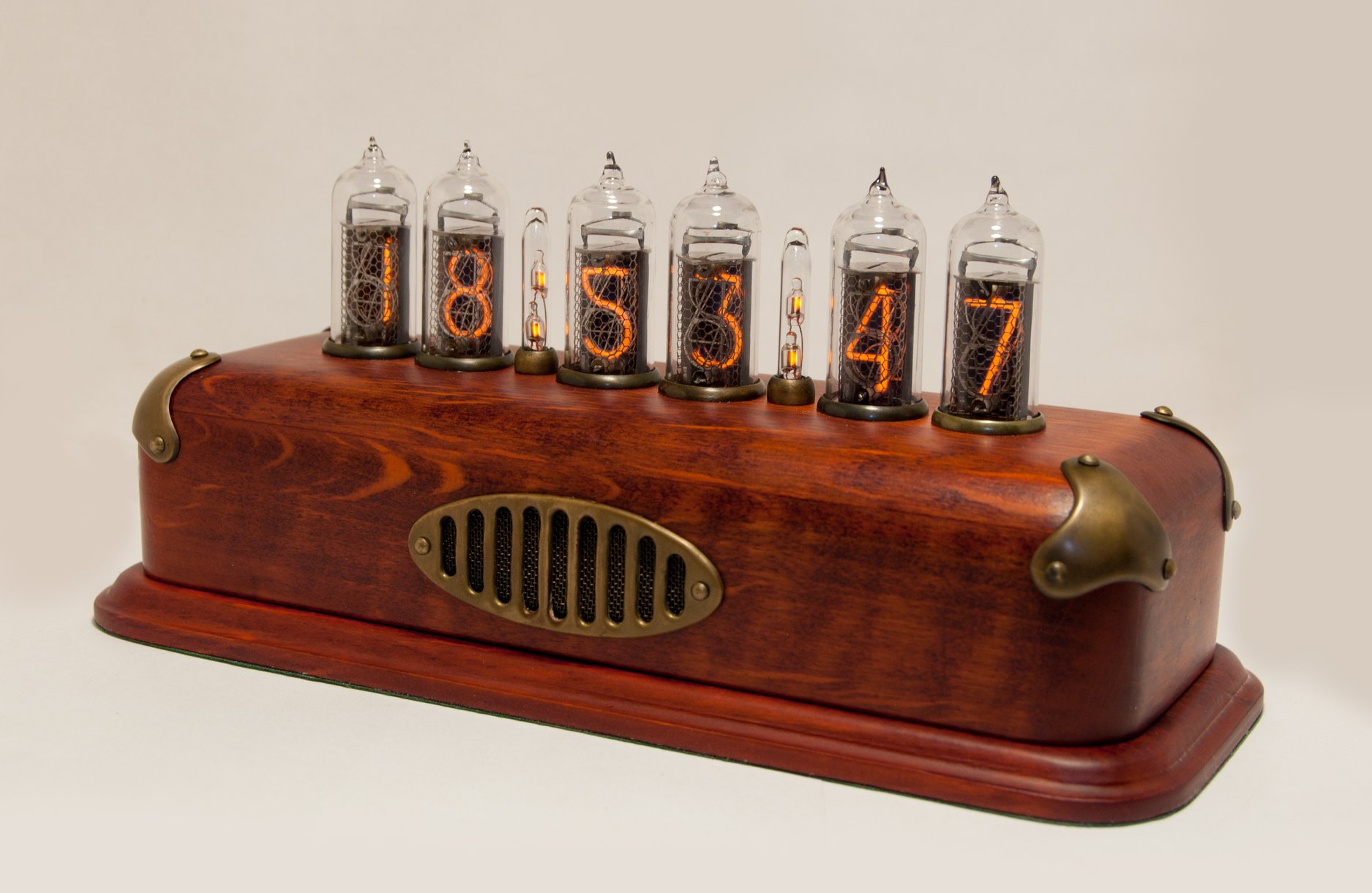 Steampunk nixie tube clock model